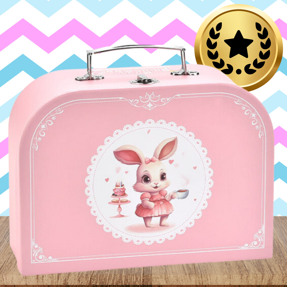 Kids Toy Tea and Coffee Set with Cakes and Storage Box