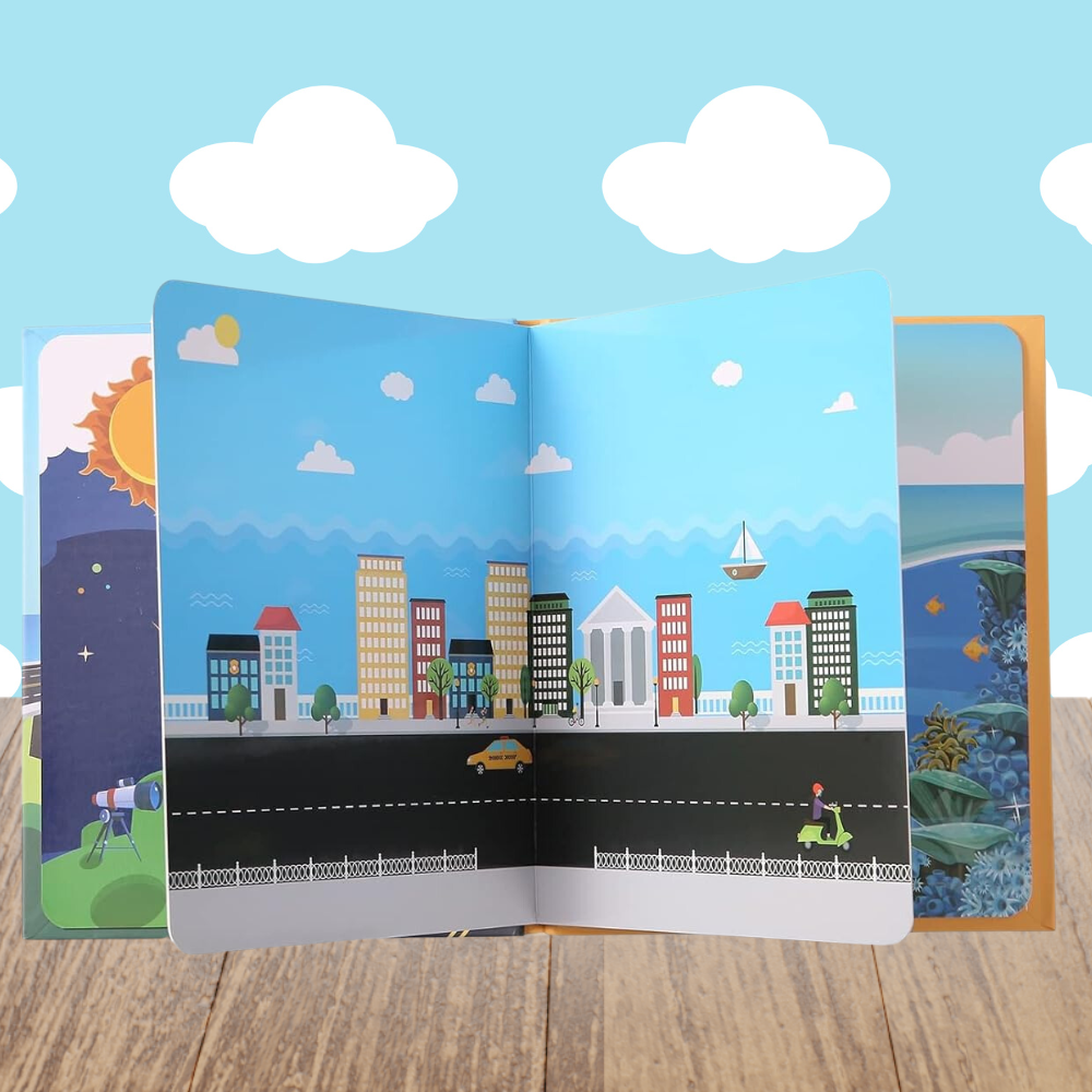 Bakalu Drogi i Pojazdy Educational Sticker Book for Children
