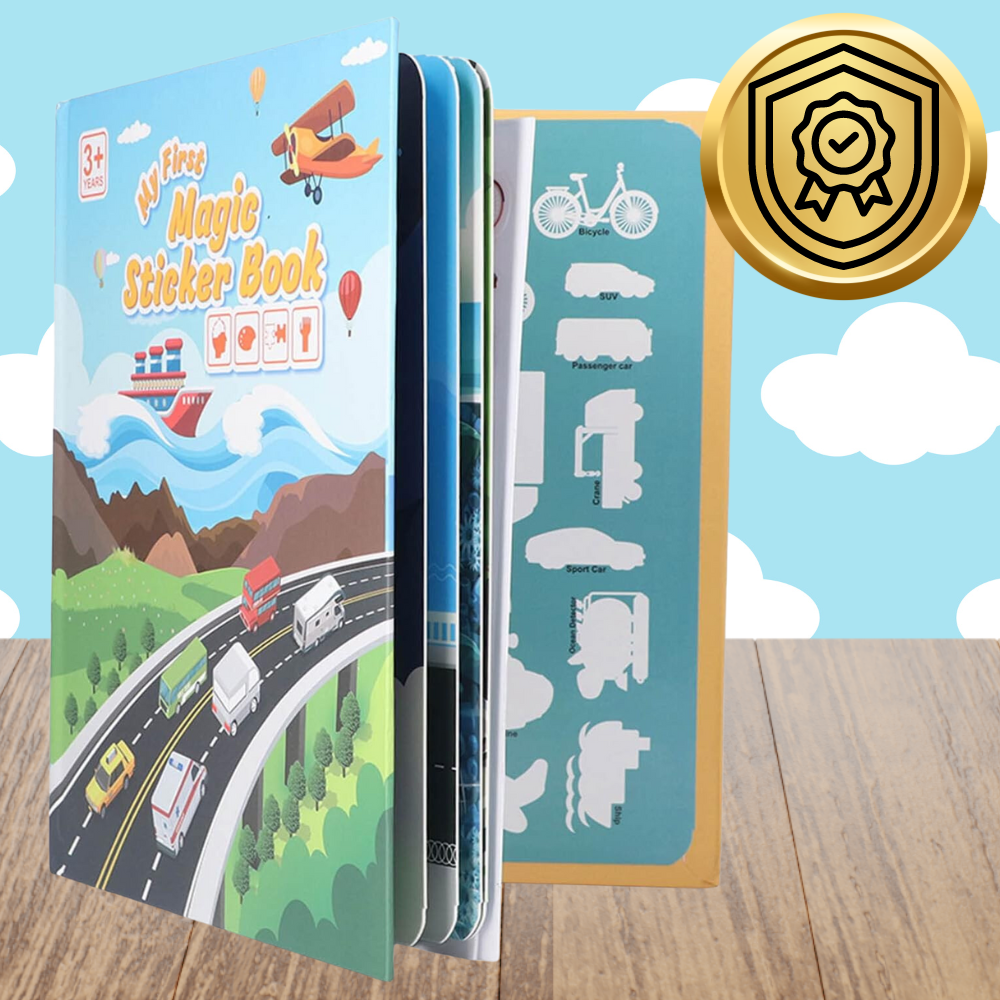 Bakalu Drogi i Pojazdy Educational Sticker Book for Children