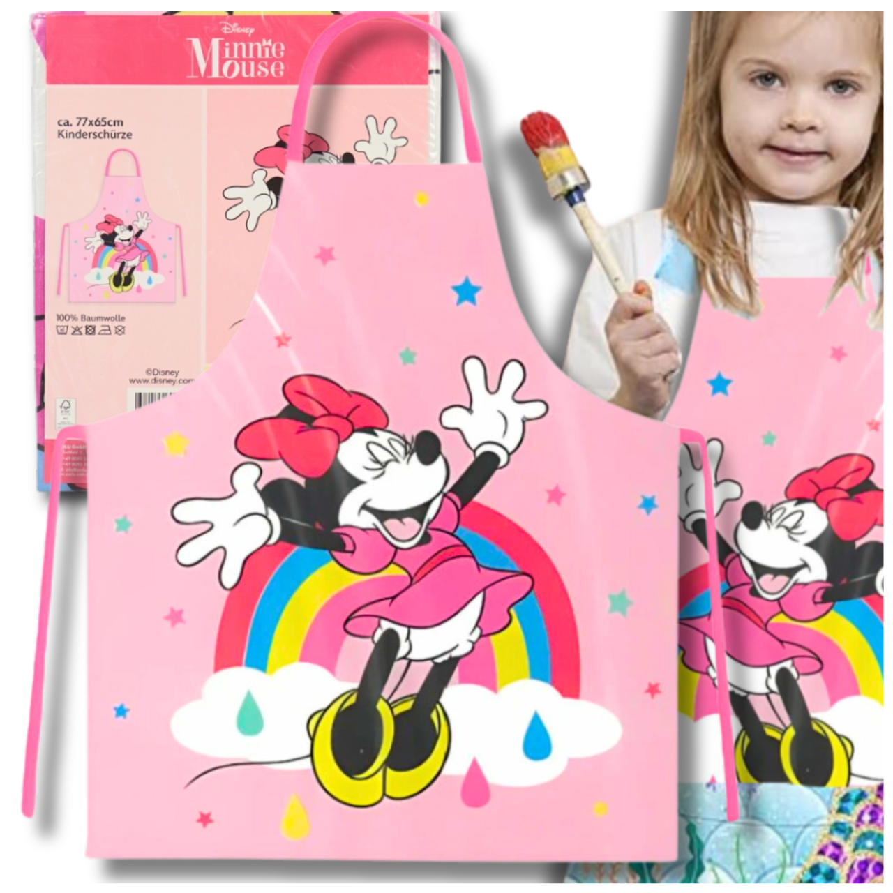 Children's Protective Kitchen Apron Minnie Mouse