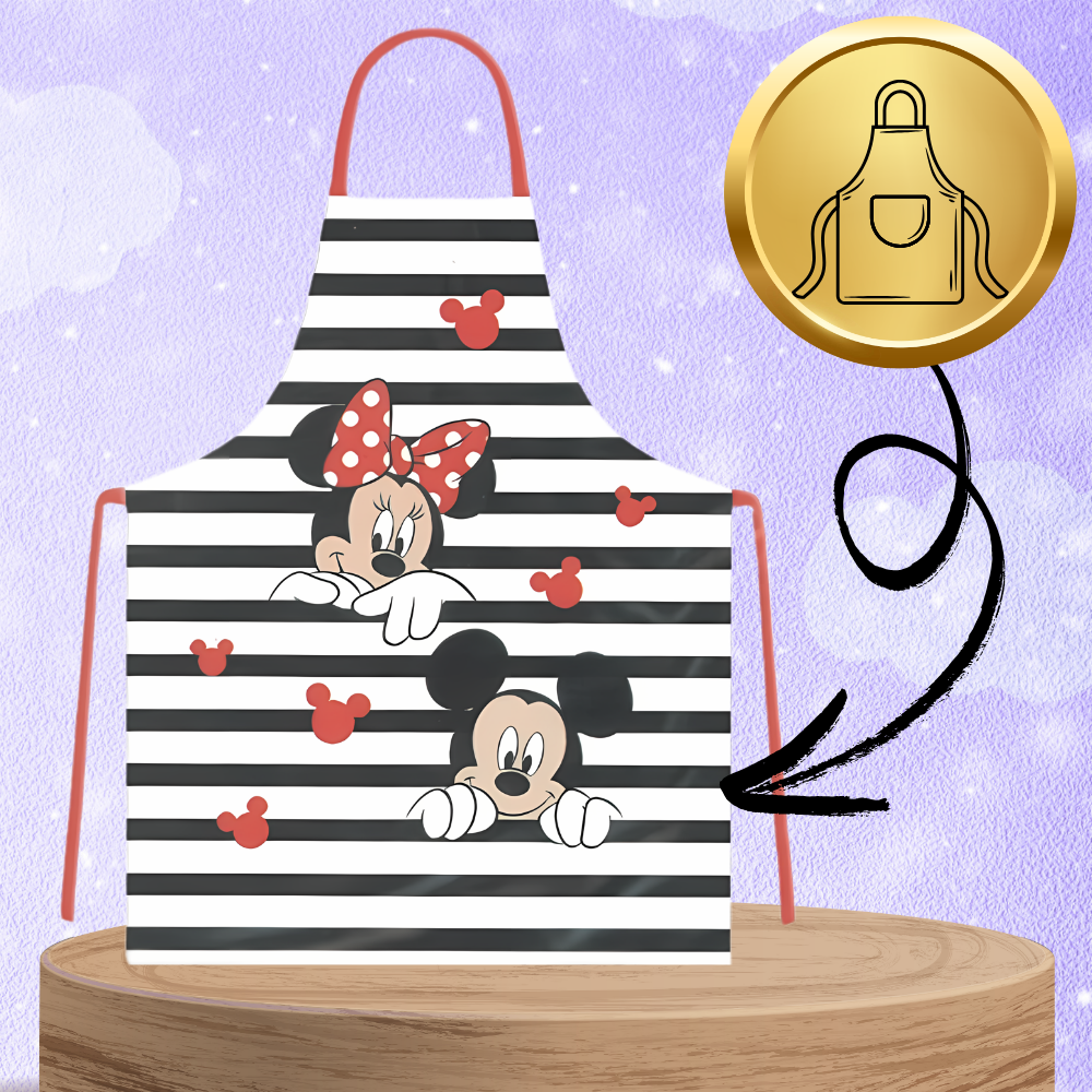 Bērnu aizsargājošs virtuves priekšauts Mickey Minnie Mouse