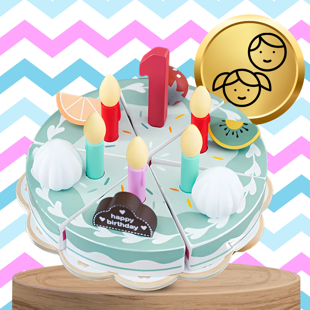 Wooden Cutting Cake Set for Kids with Accessories