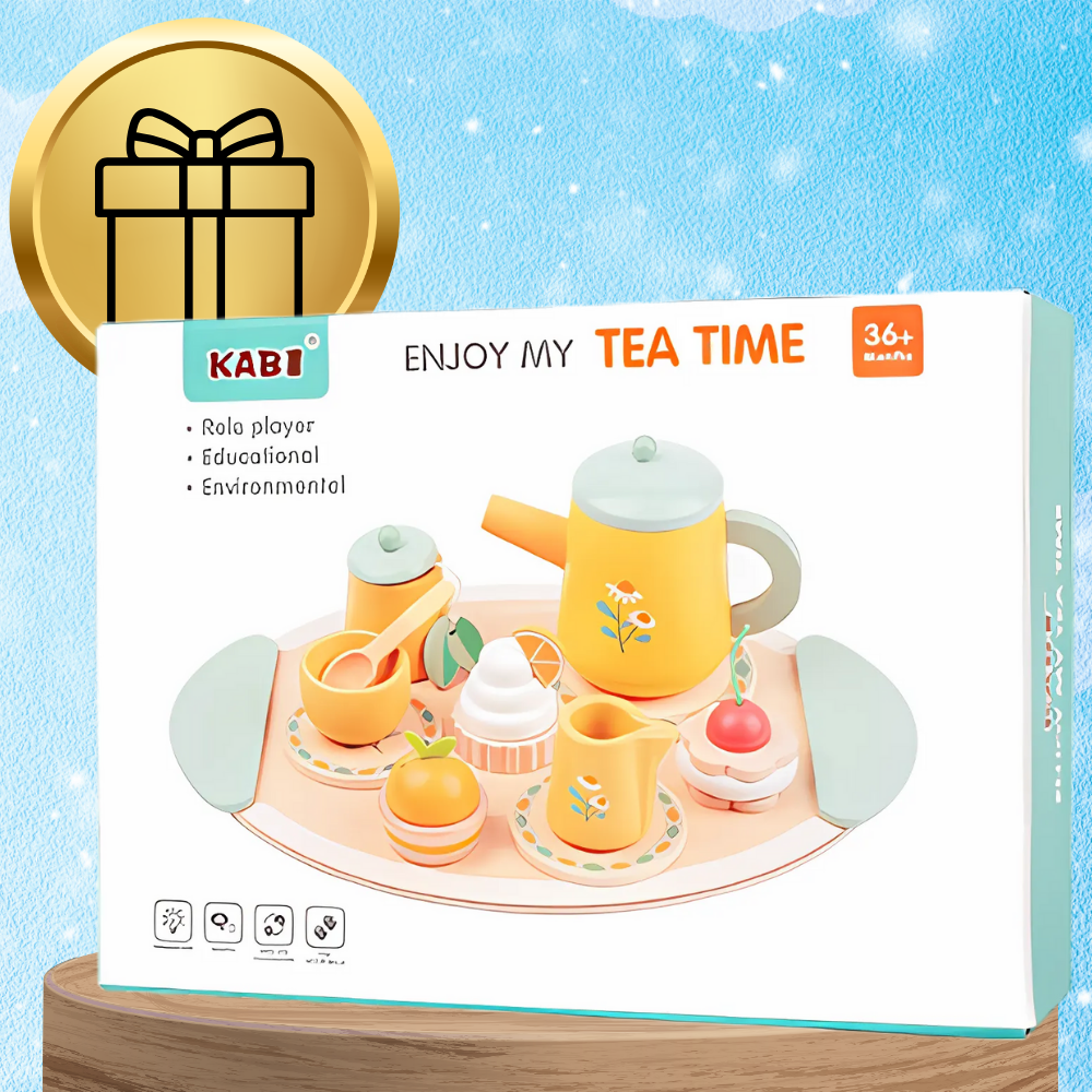 Bakalu Large Wooden Tea and Coffee Play Set for Children