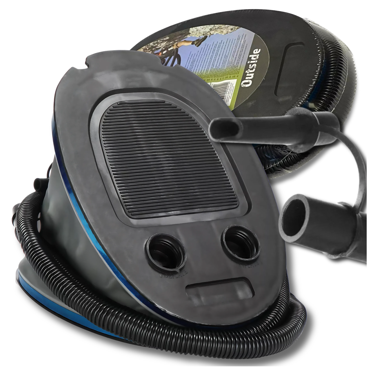 Foot Pump for Mattress Pontoons Multifunctional + Ends 5L Hose Length 130 Cm