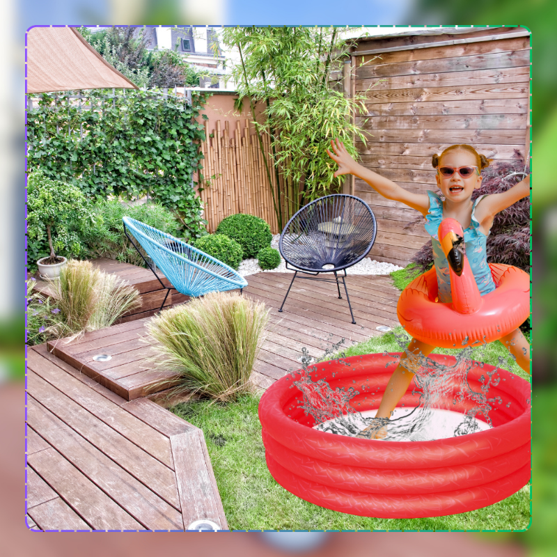 Bestway 51025 Inflatable Kids Paddling Pool, 122 x 25 cm, Red