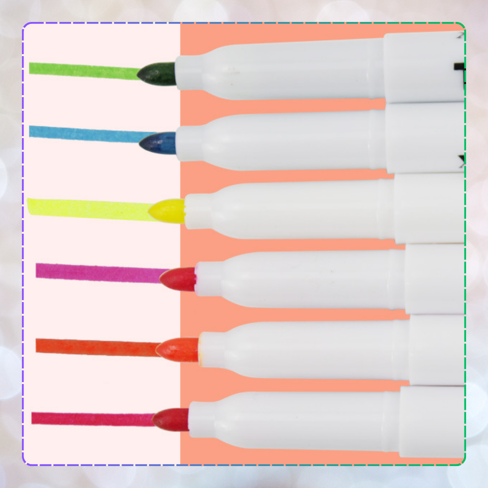 Фломастеры Маркеры для Рисования на Ткани Одежде, Набор из 6...