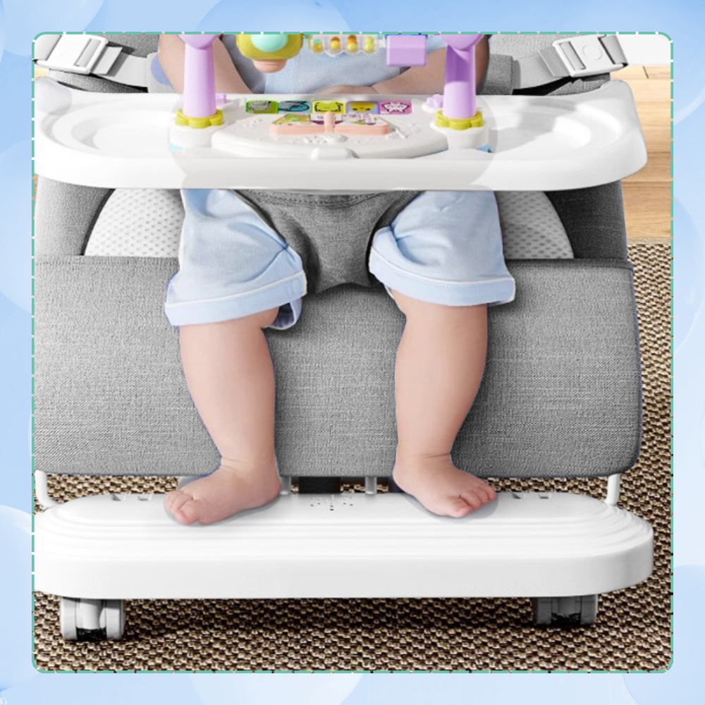 Bakalu NICEkids Foldable Baby Bouncer with Piano, Grey