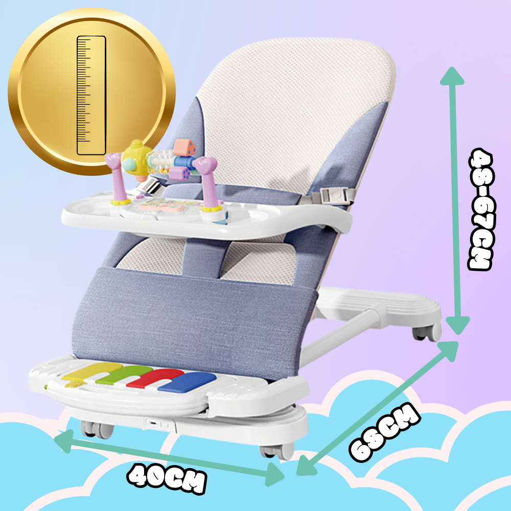Bakalu NICEkids Foldable Baby Bouncer with Piano TY-01, Blue