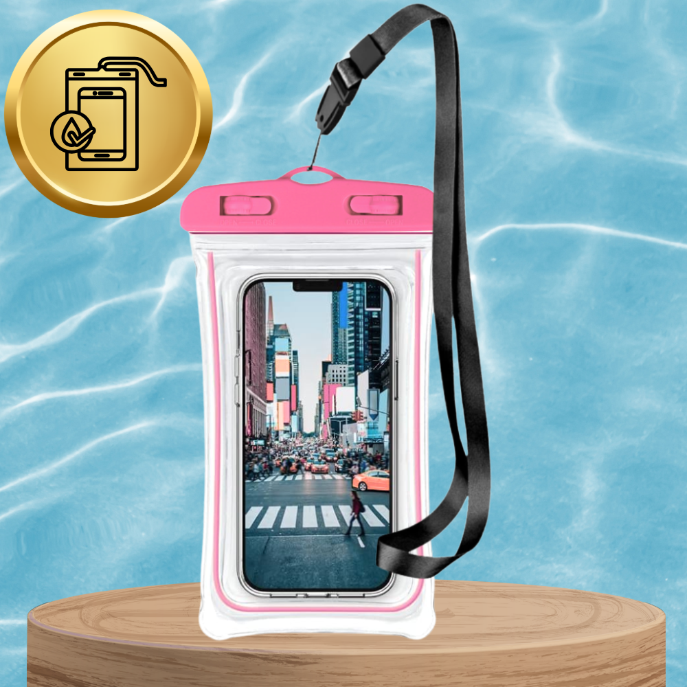 Bakalu Universal Waterproof Phone Case (up to 6.85\"), Pink