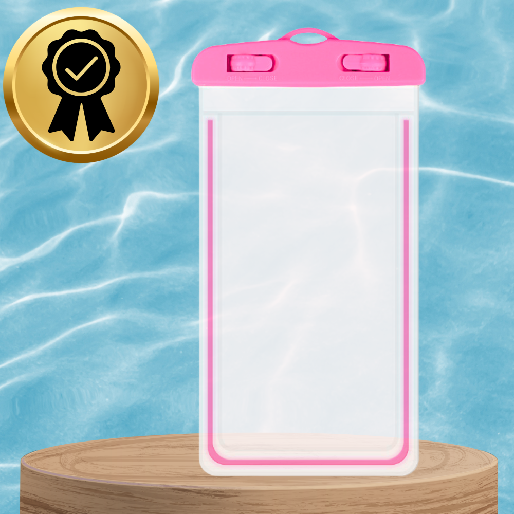 Bakalu Universal Waterproof Phone Case (up to 6.85\"), Pink