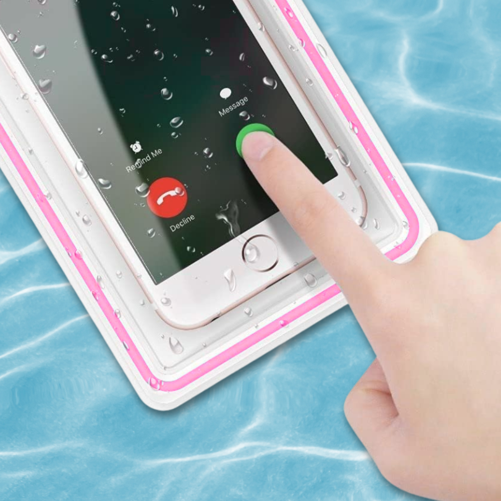 Bakalu Universal Waterproof Phone Case (up to 6.85\"), Pink