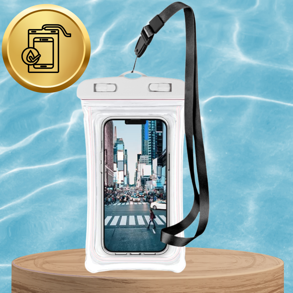 Bakalu Universal Waterproof Phone Case up to 6.85\", White