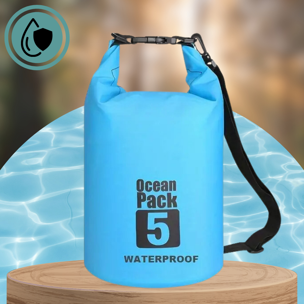 Blue Waterproof Bag for Hiking 5L