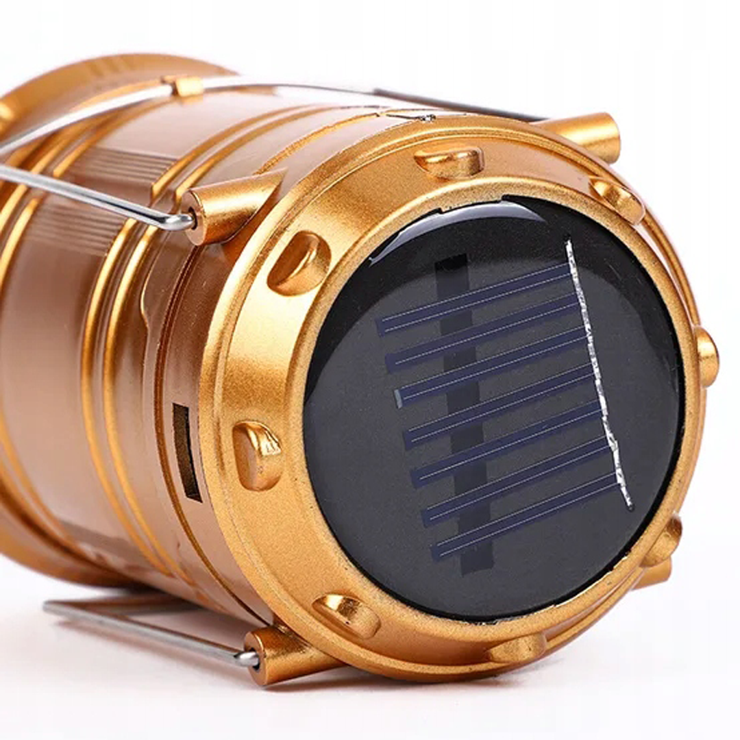 Multifunctional Solar LED Camping Lamp with USB Powerbank and Flashlight