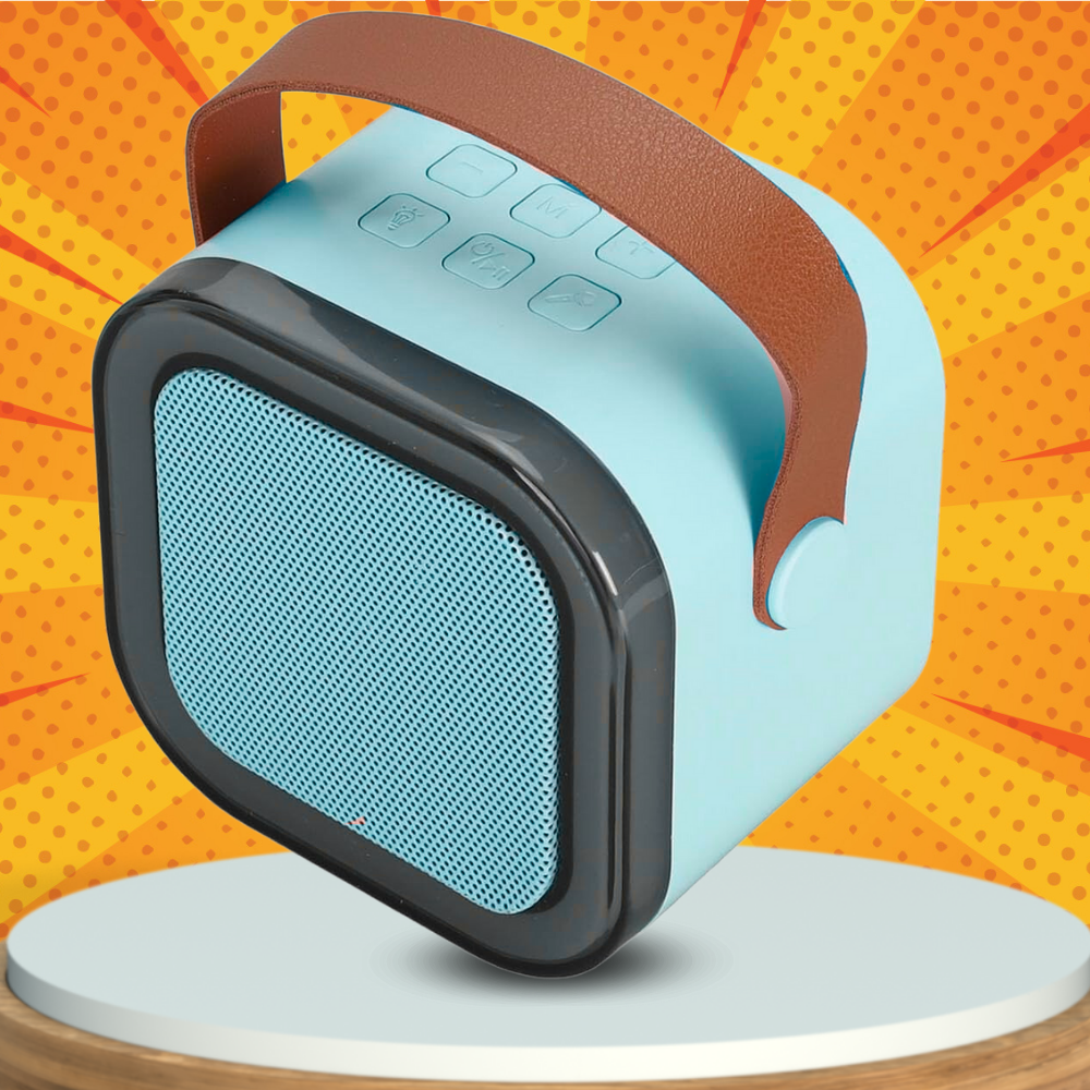 Bakalu KZ1236 Portable Wireless Bluetooth Karaoke Speaker with 2 Mics, RGB