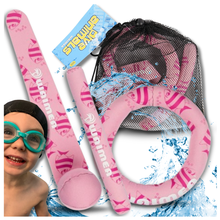 WAIMEA Pool Diving Toys for Swimming Training, Pink