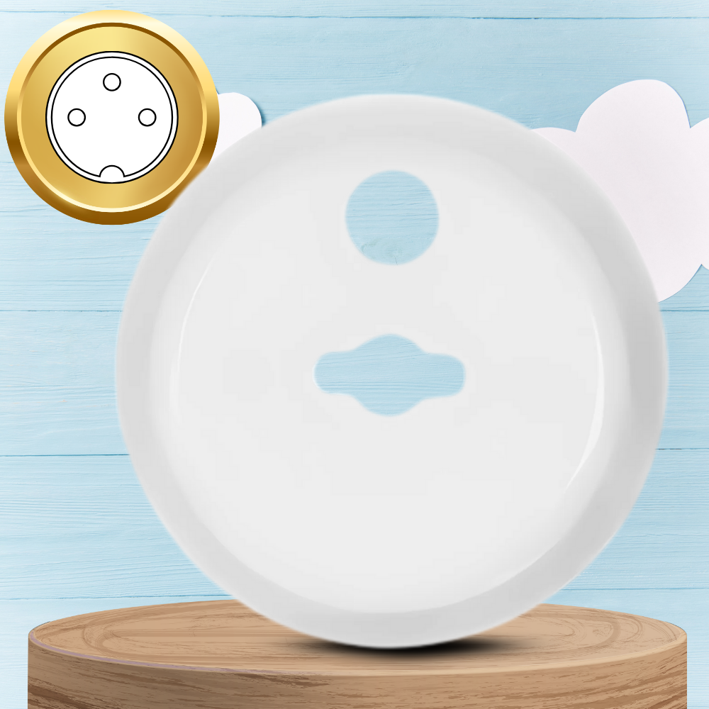 Bakalu Socket Safety Covers for Grounded Outlets 12 pcs + 3 Keys, White