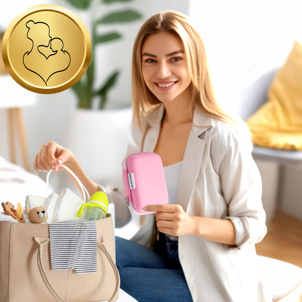 Большой набор для ухода за детьми с чехлом Nicekids, розовый