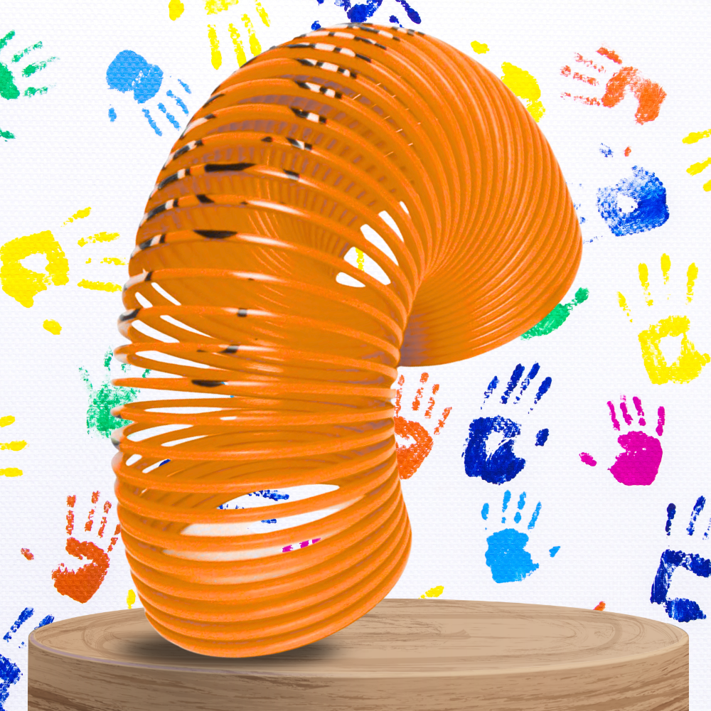 Bakalu Magic Springs Emoji rotaļlieta atspere, oranža