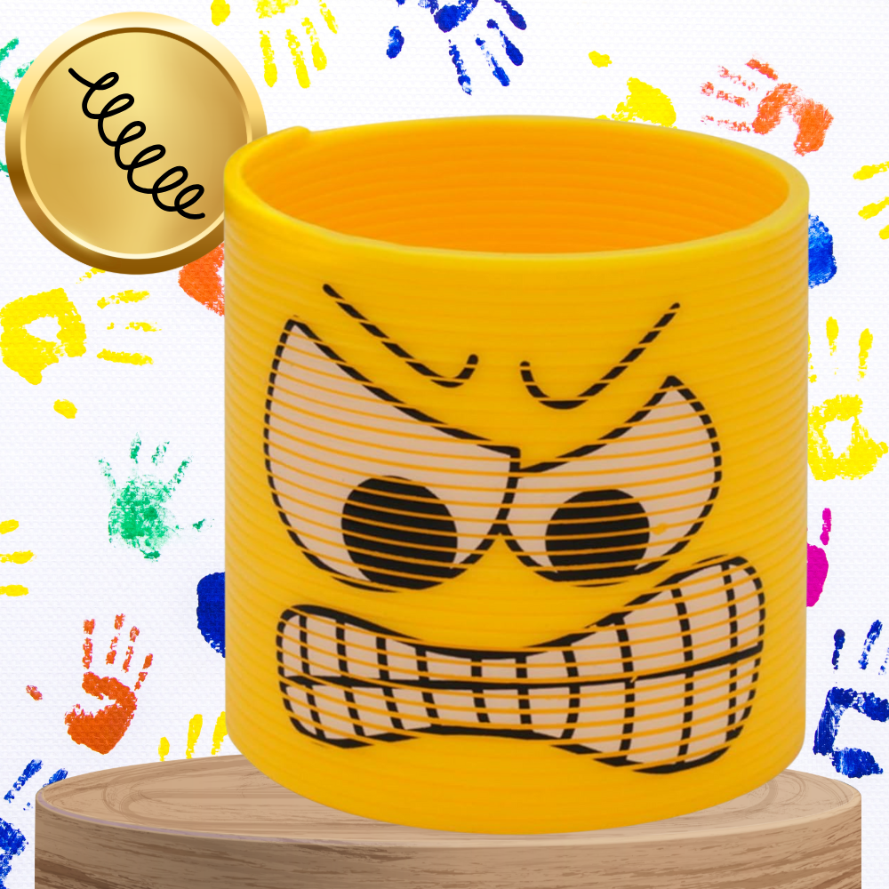 Bakalu Magic Springs Emoji Toy Spring, Yellow