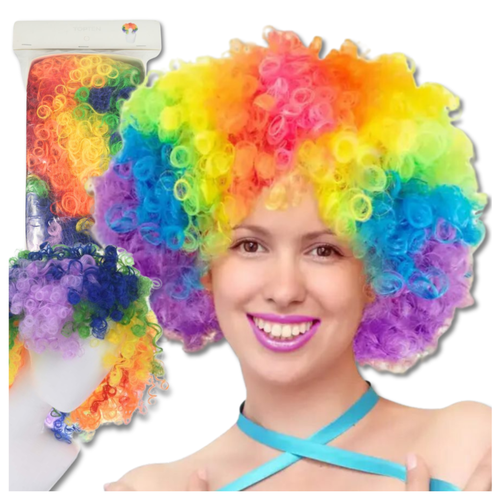 Colorful Afro Wig for Costume Parties, Festivals, and Photo Booths