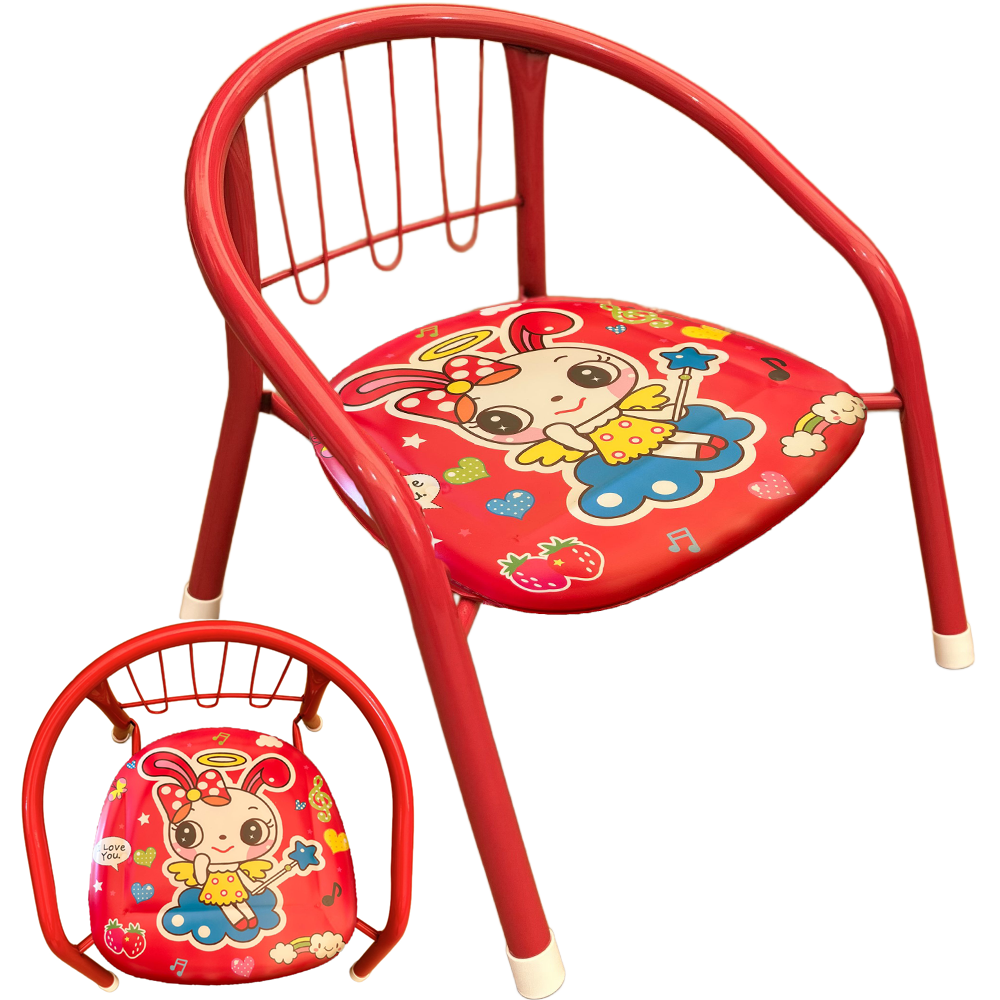 Metāla bērnu krēsliņš ar polsterētu sēdekli