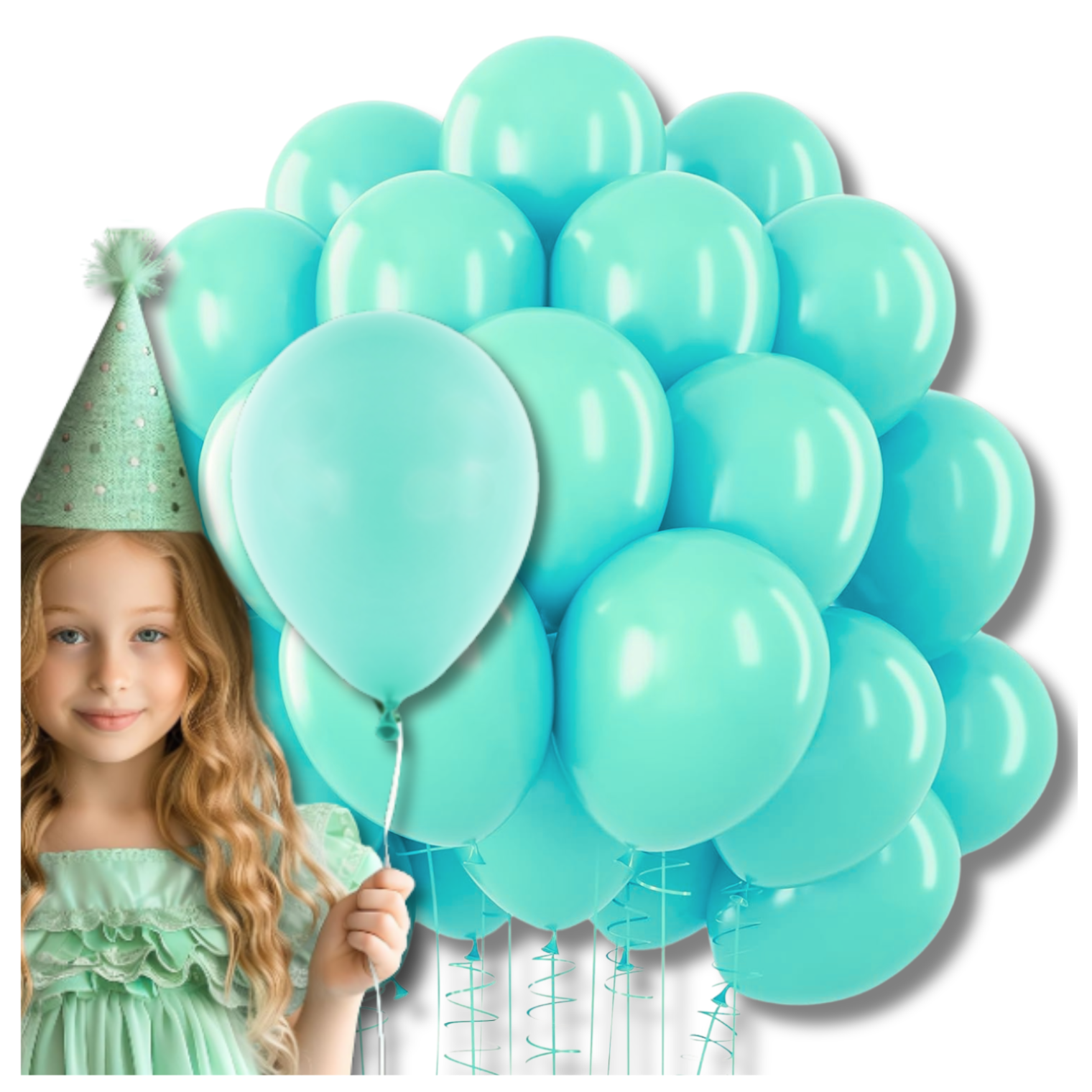 Light Green Latex Balloons 50 Pack 35 cm for Party Decorations