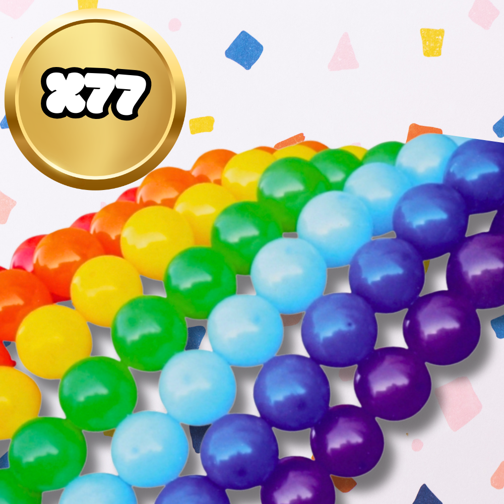 Bakalu Rainbow Latex Balloon Set, 77 Pcs