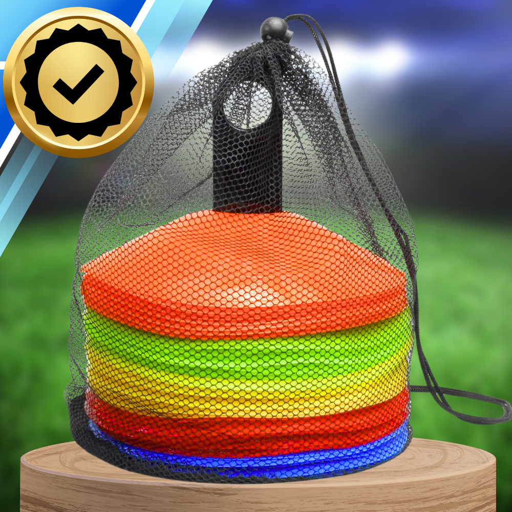 Treniņu konusi futbola treniņiem, 50 gab., elastīgi