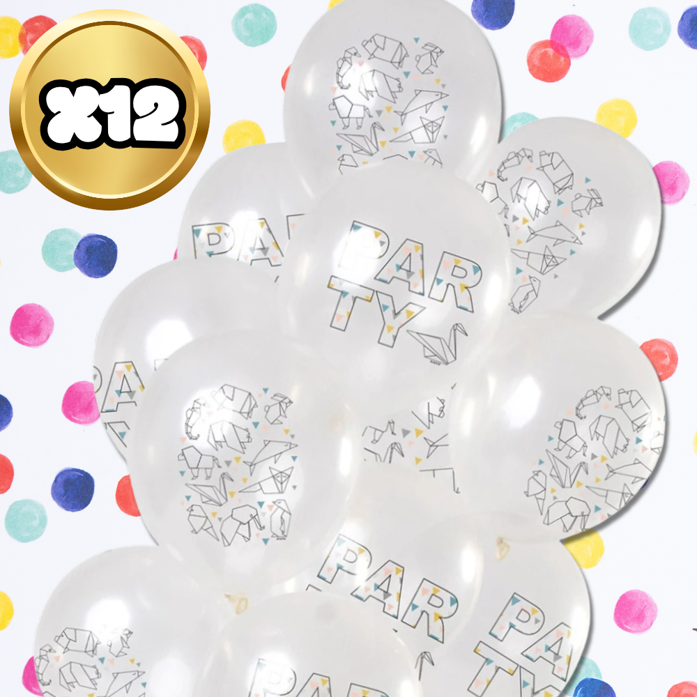 Large Transparent Origami Party Balloons, Set of 12 (3)