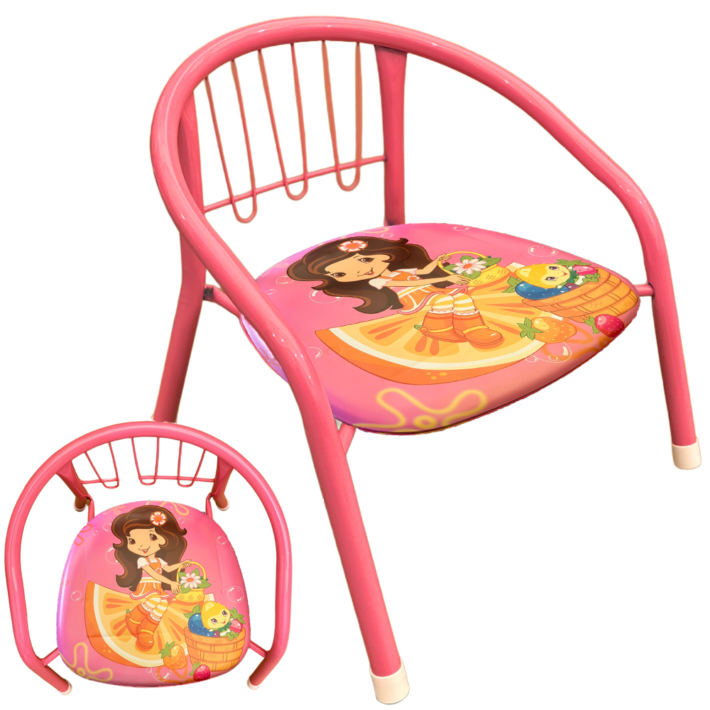 Metāla bērnu krēsliņš ar mīkstu sēdekli