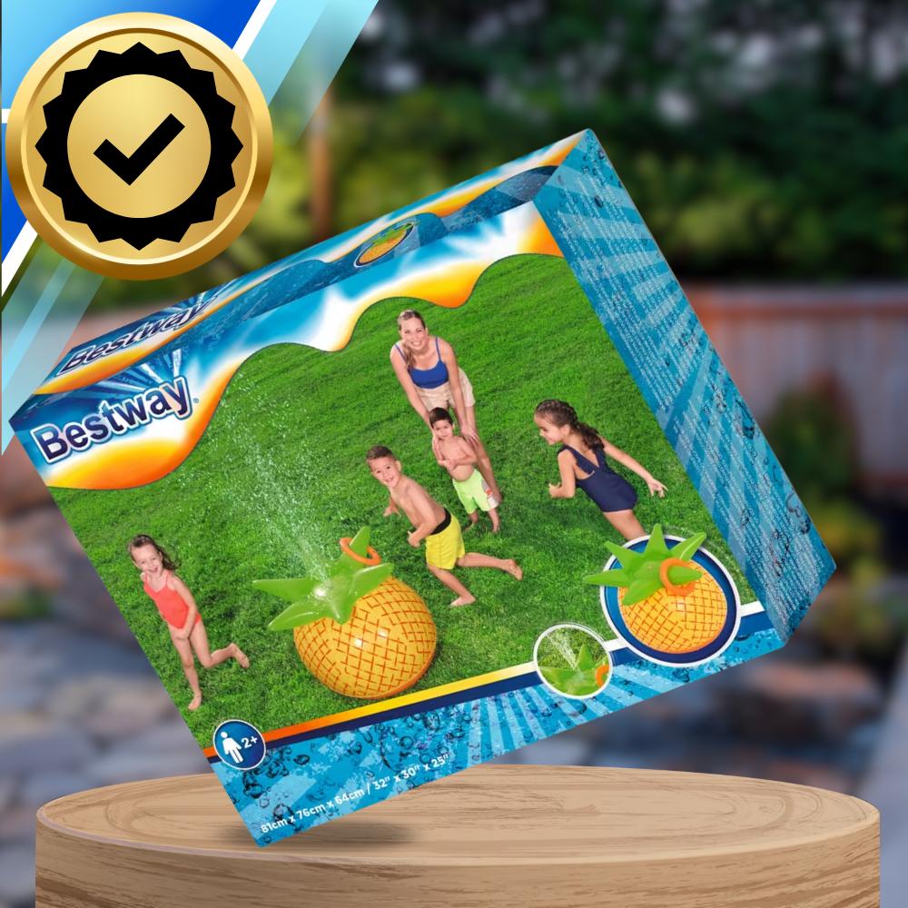 Bestway Pineapple Inflatable Garden Fountain and Sprinkler for Kids, 81 cm