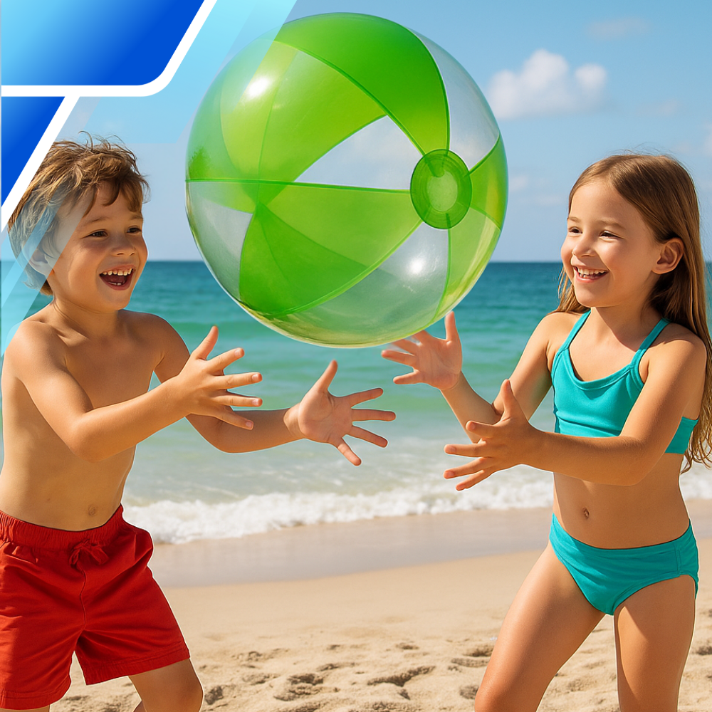 Inflatable Beach Ball 53 cm, Transparent Green