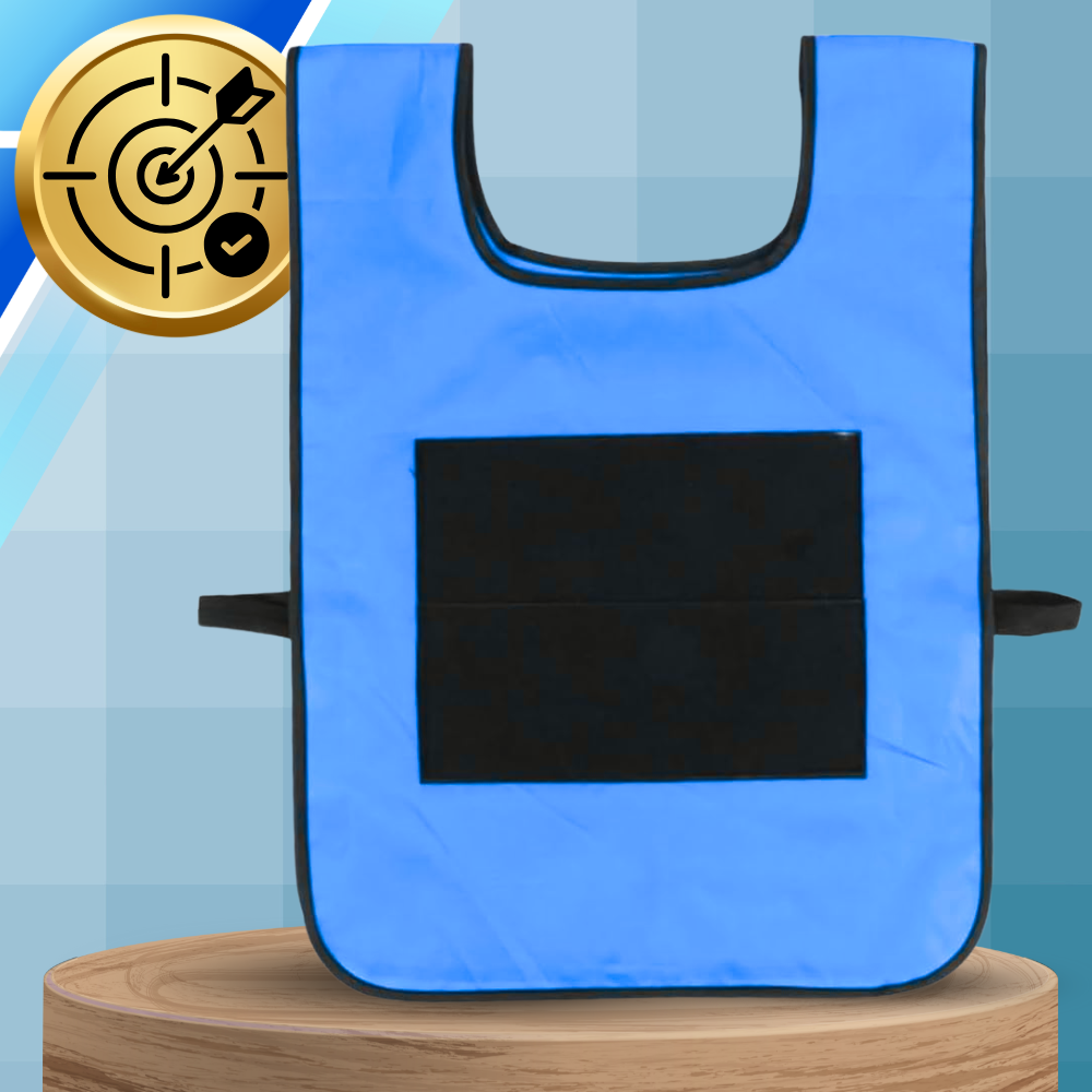 Kids Skill Game Velcro Target Vest with Soft Balls, Blue