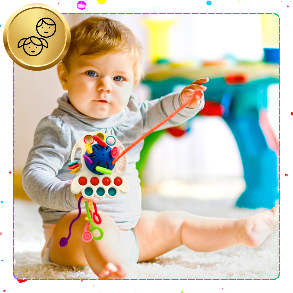 4-in-1 Octopus Sensory Toy for Babies Developmental Infant Toy
