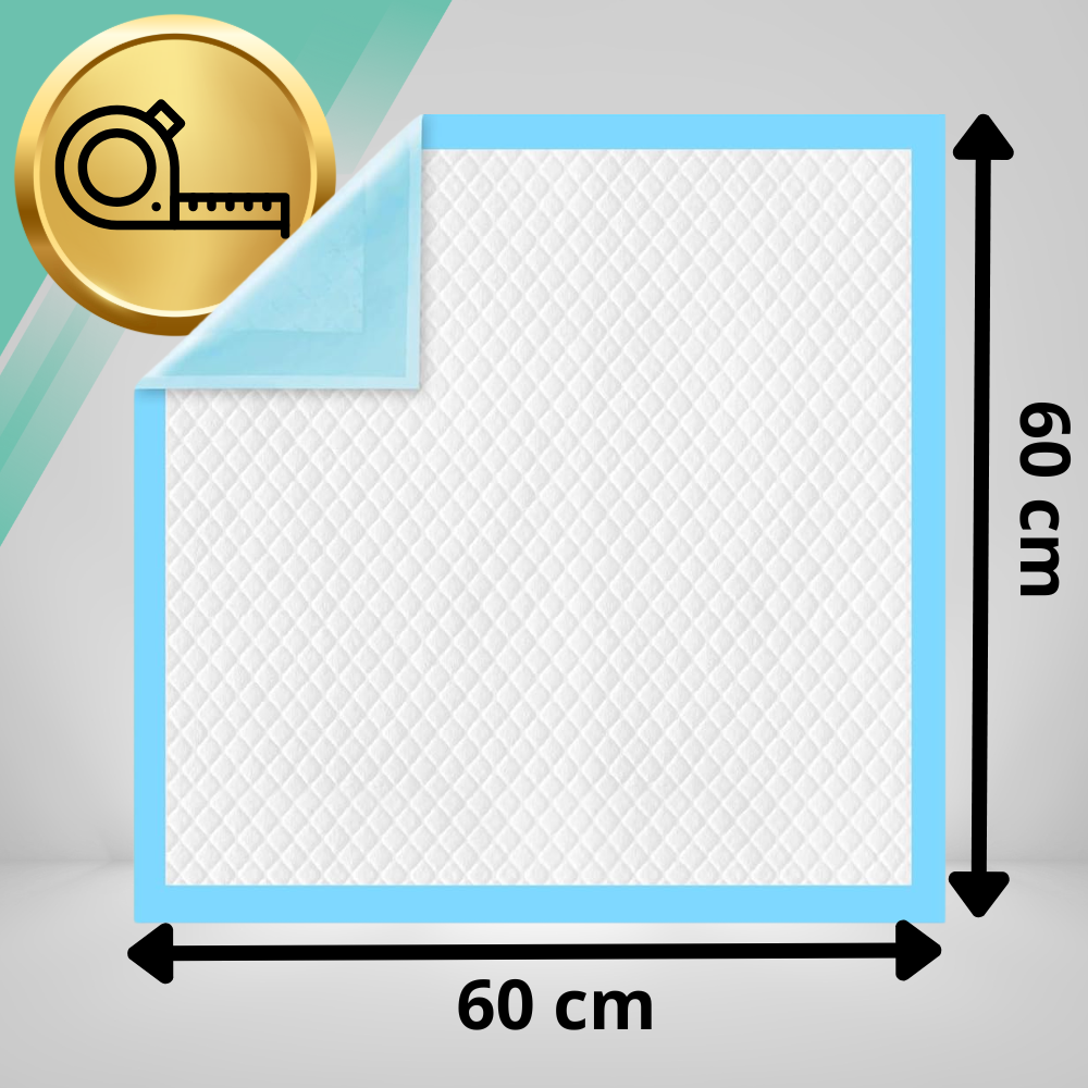 Puppy Training Pads 60x60 cm, 100 Count | Super Absorbent & Leak-Proof Dog Pee Pads