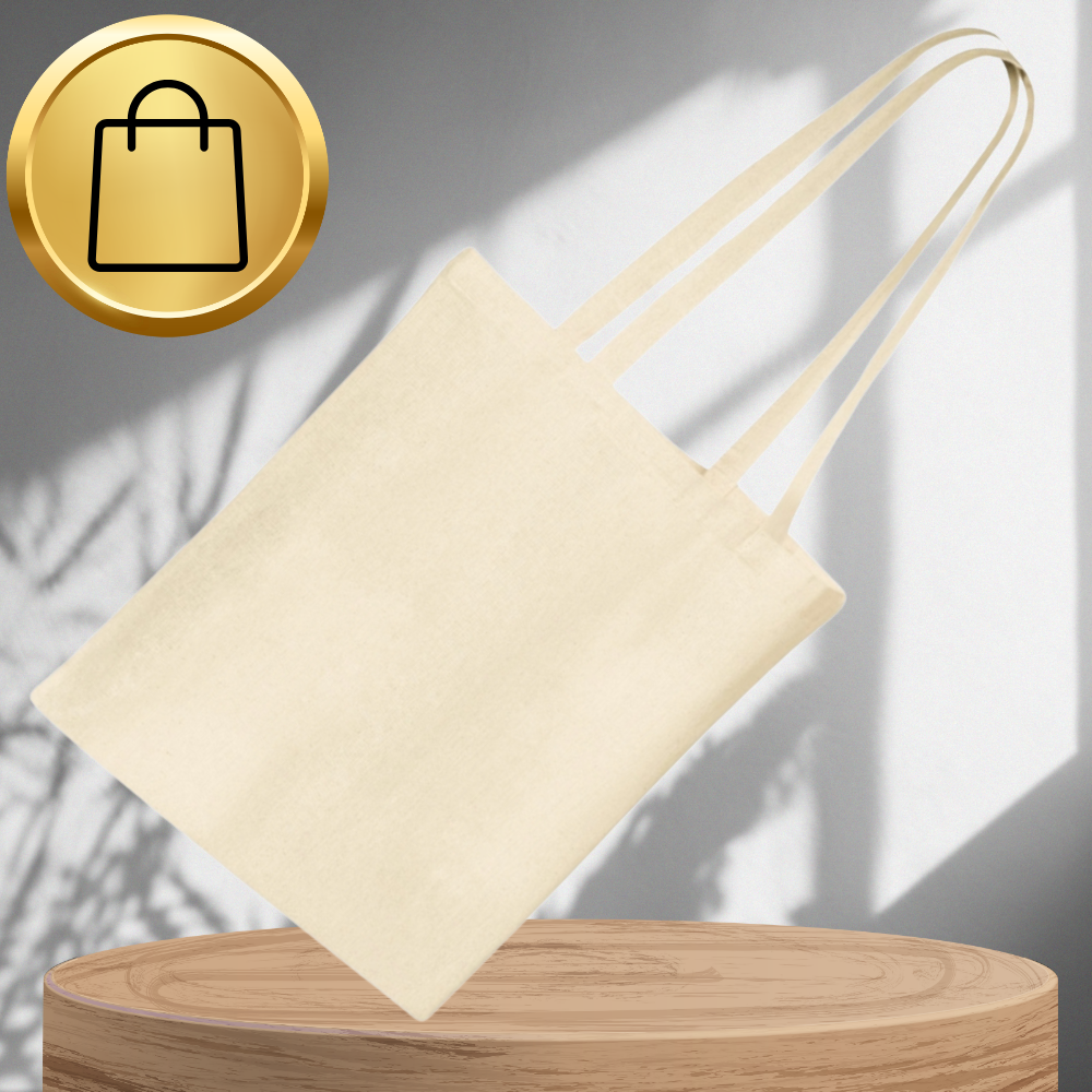 Cotton Tote Bag for Crafting & Shopping Reusable Eco-Friendly DIY Canvas Bag