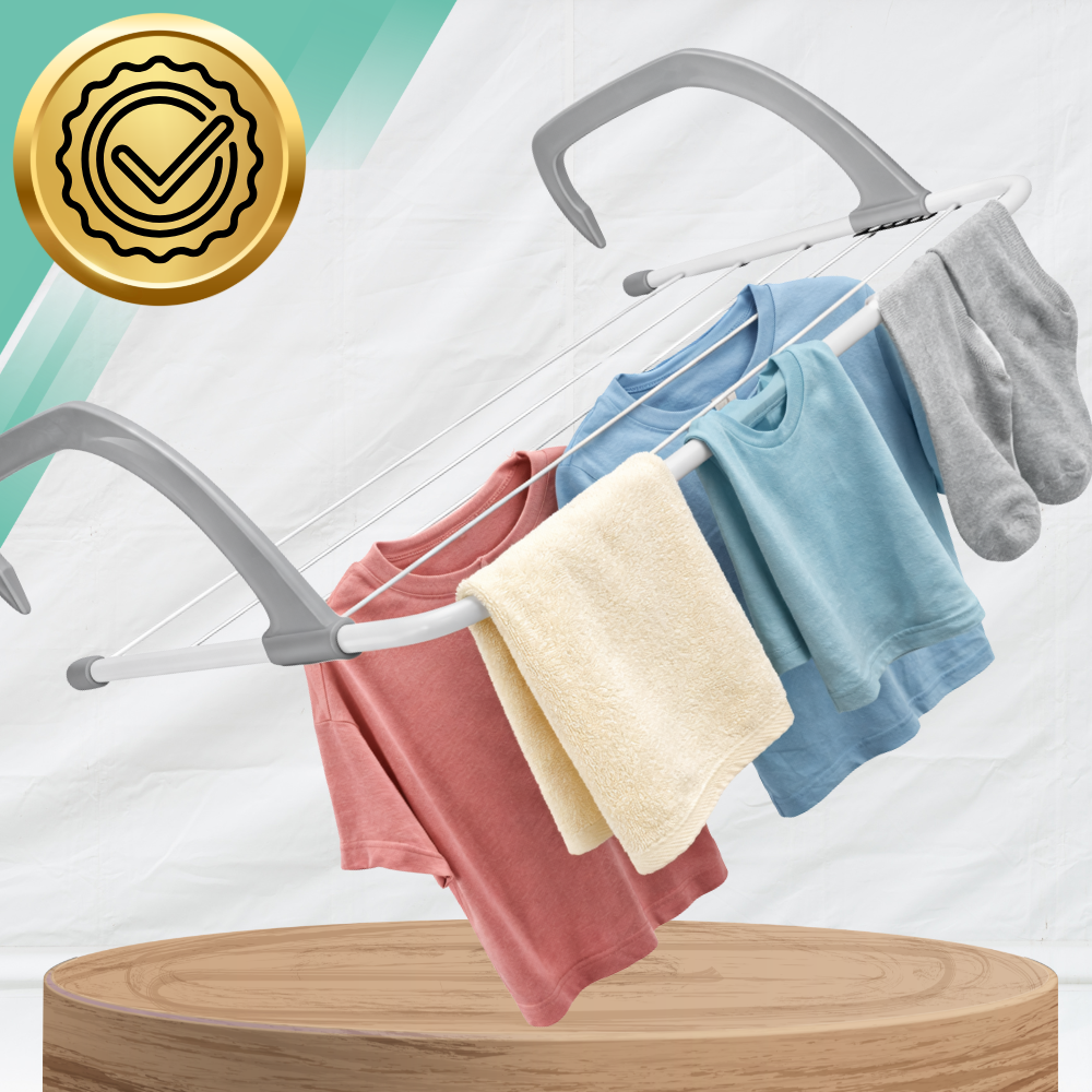 Hanging Clothes Drying Rack for Radiator and Balcony XL, White