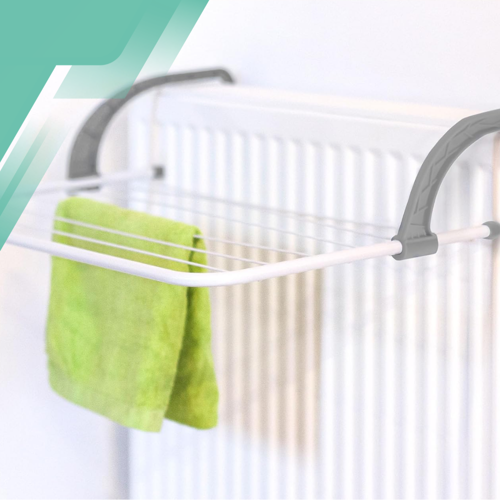 Hanging Clothes Drying Rack for Radiator and Balcony XL, White