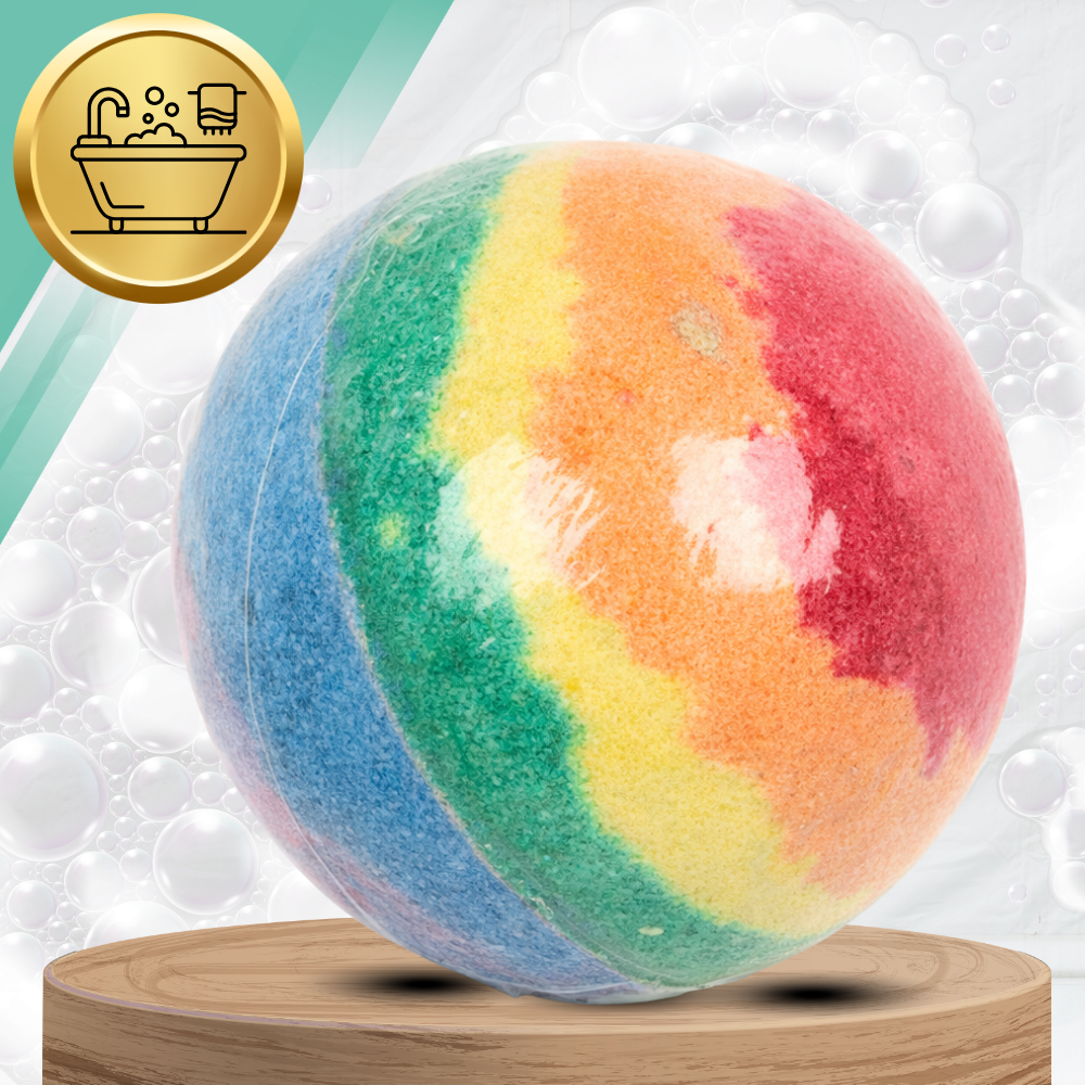 Rainbow Bath Bomb for Kids and Adults, 180g, Multicolor