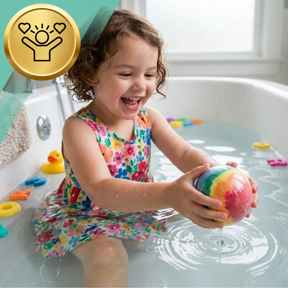 Rainbow Bath Bomb for Kids and Adults, 180g, Multicolor