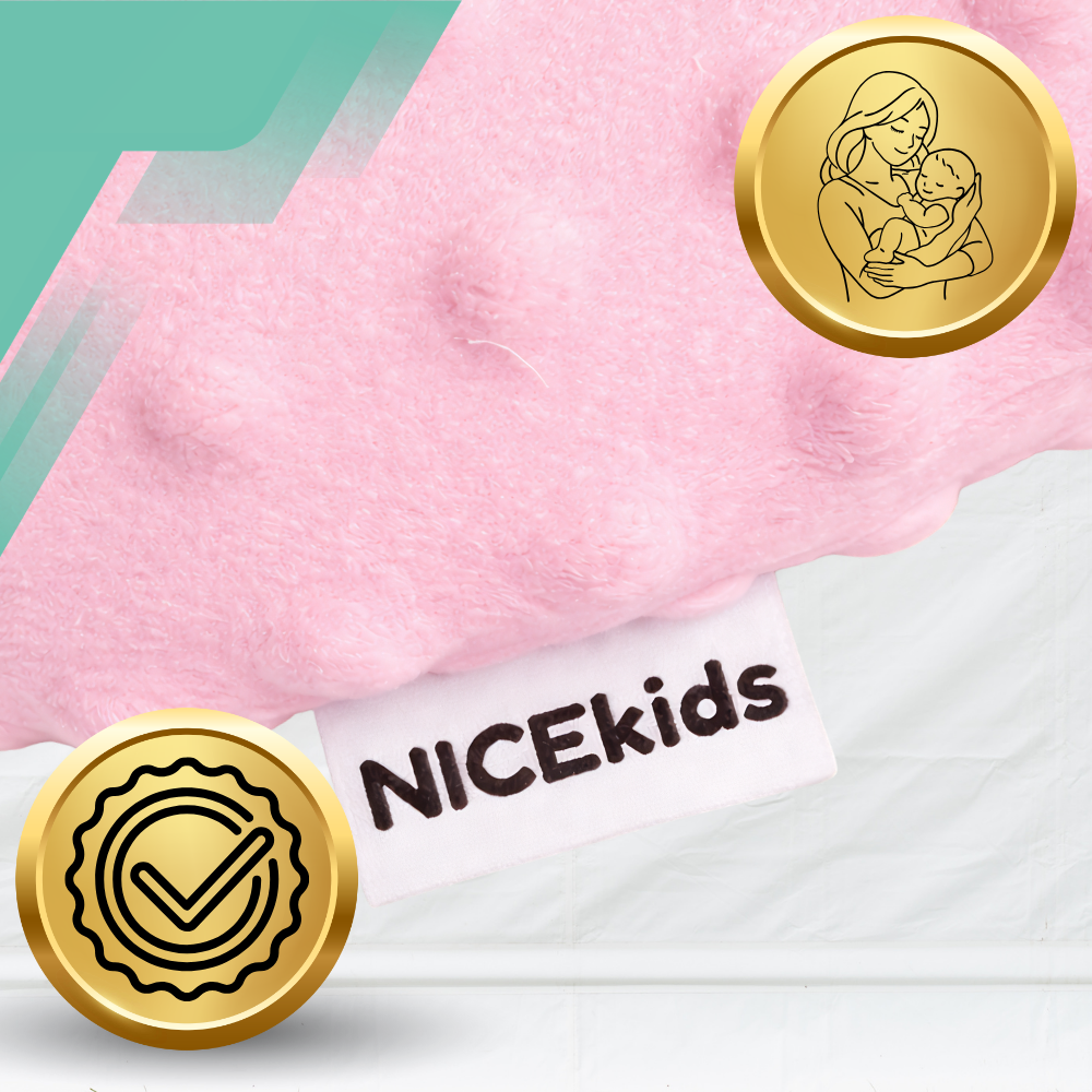 Adjustable Double-Sided Baby Pillow \"Nest\", Pink