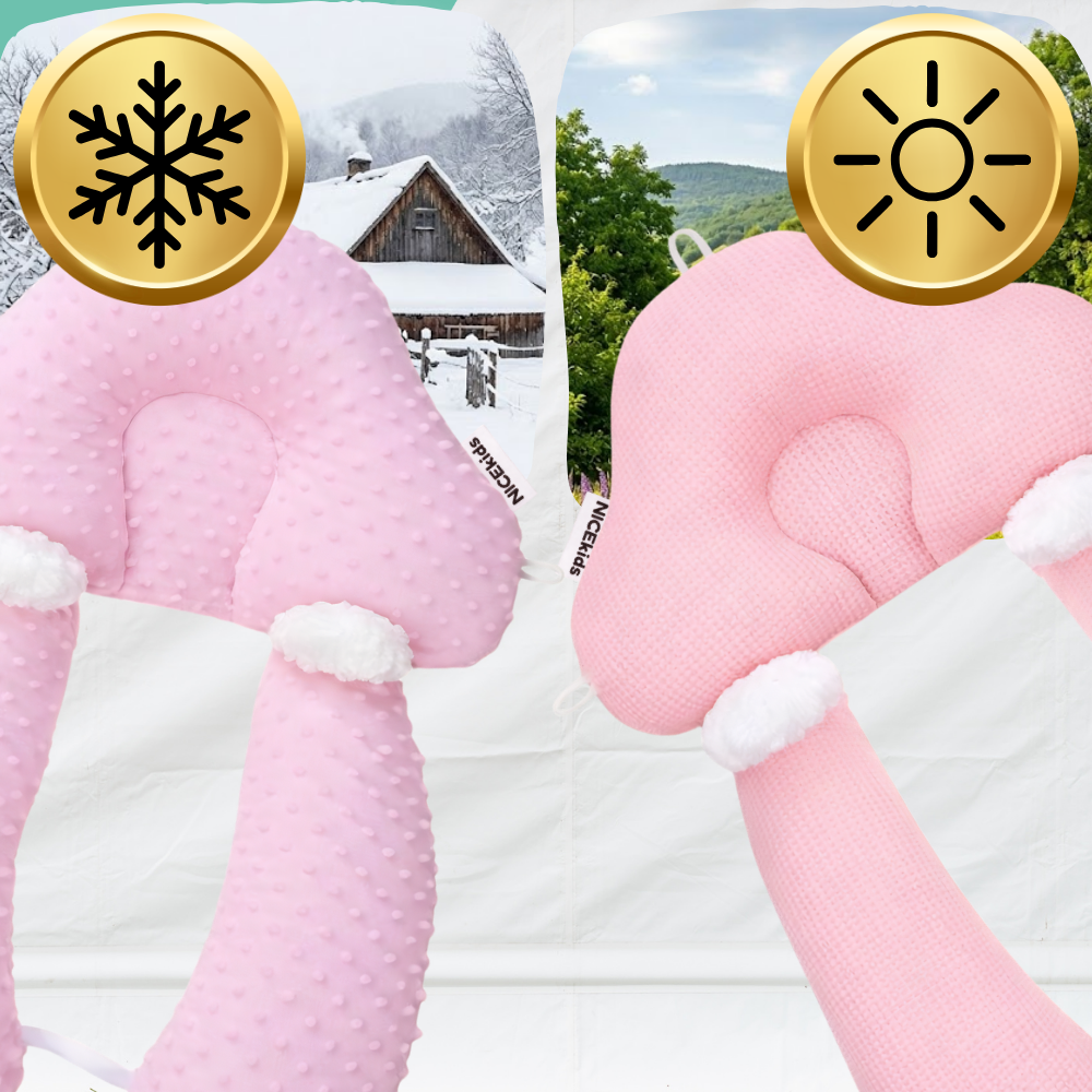 Adjustable Double-Sided Baby Pillow \"Nest\", Pink