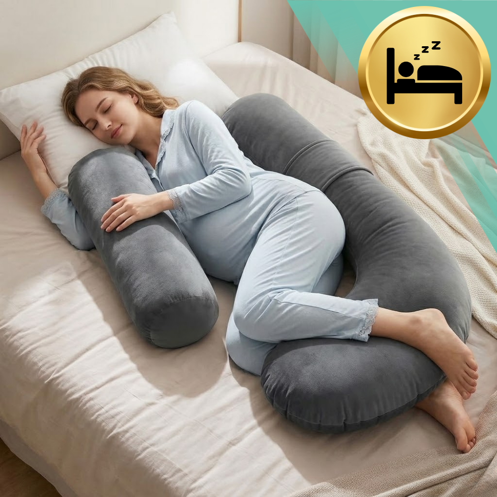 Nicekids H-Shape Pregnancy Pillow for Sleep and Nursing, 120x60 cm