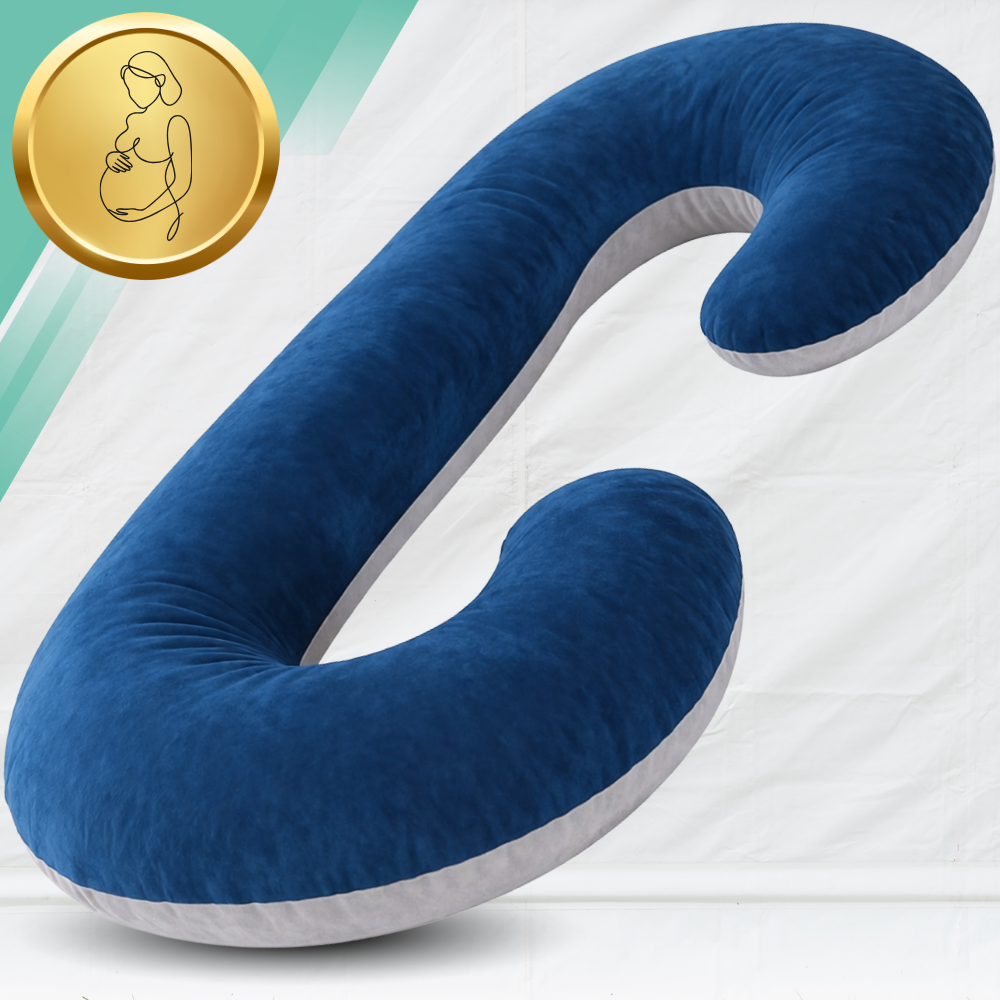 Nicekids C-Shaped Pregnancy Pillow for Sleep and Nursing
