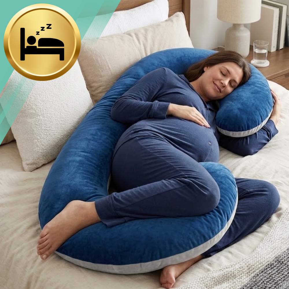 Nicekids C-Shaped Pregnancy Pillow for Sleep and Nursing