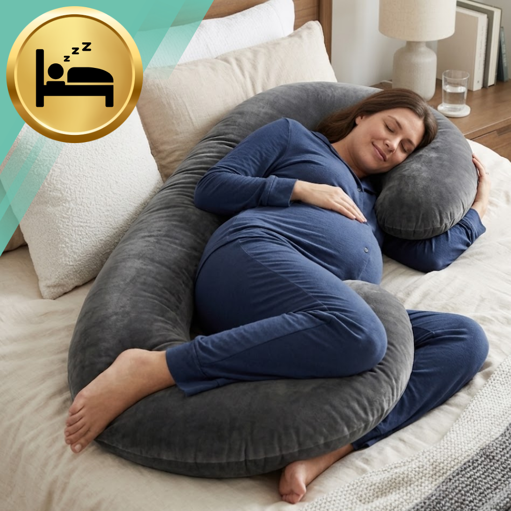 Nicekids C-Shaped Pregnancy Pillow for Sleeping and Nursing