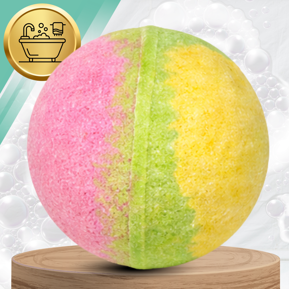 Rainbow Fizzing Bath Bombs for Kids and Adults, 6 Pcs