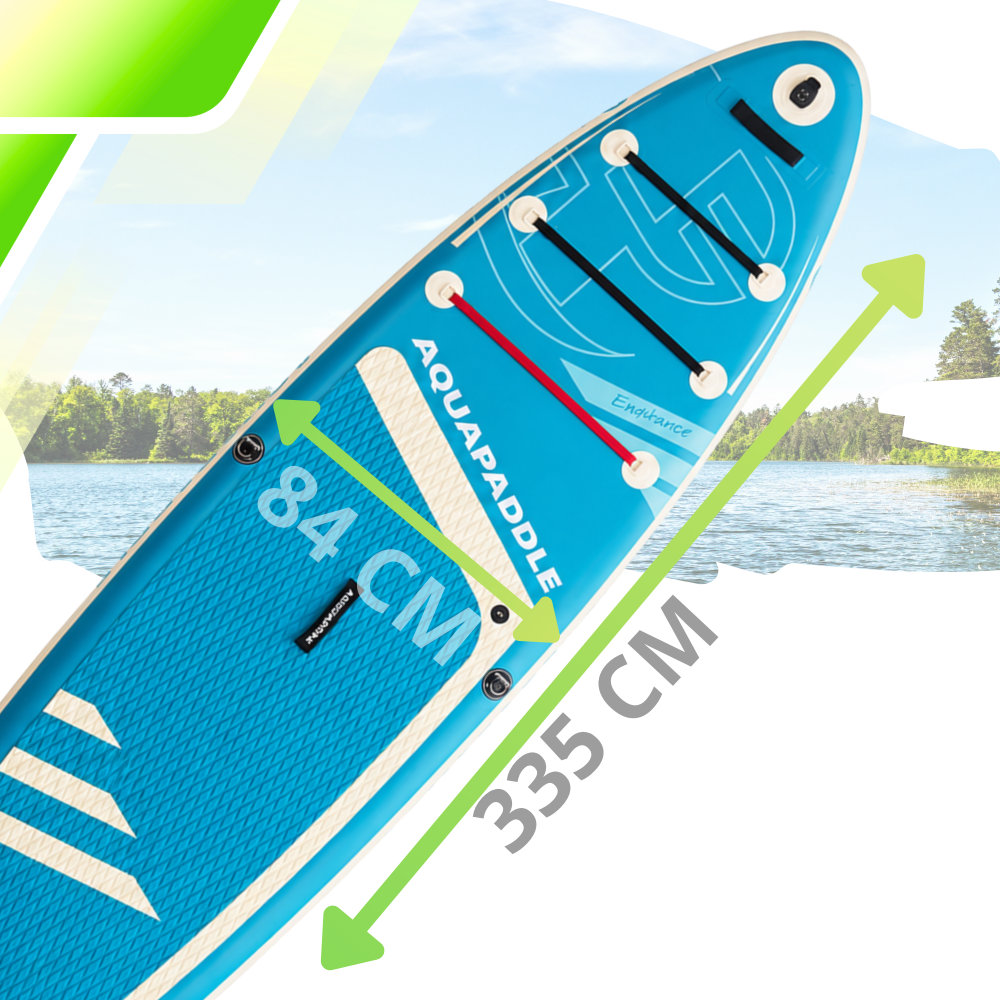 AquaPaddle Explorer Light Blue SUP Board with Seat, 335x84x15 cm