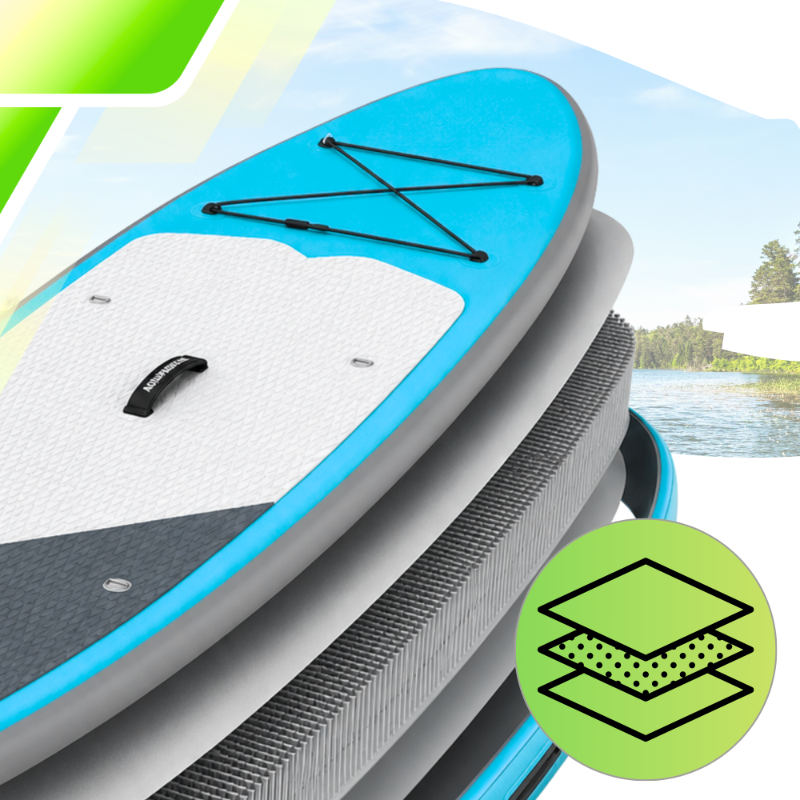 AquaPaddle Cruise Blue Inflatable SUP Board Set, 335x84x15 cm, 180 kg